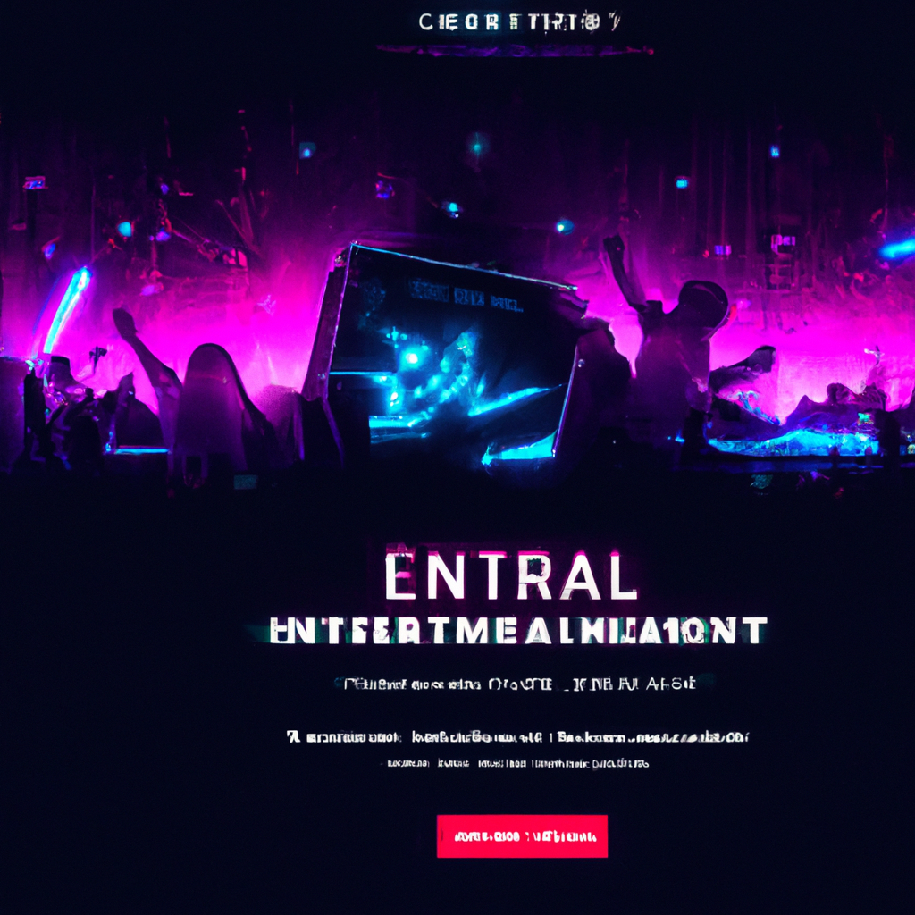 PulsePlay hero: crowd with neon stage and pixel overlays